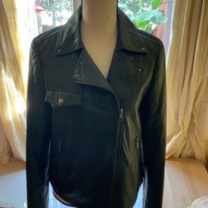 Forest green leather jacket